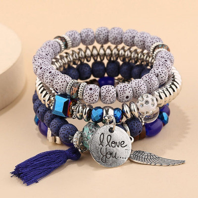 JDENTERPRISES Alloy Beads Bracelet Set(Pack of 4)