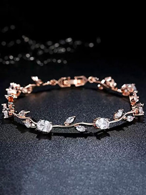 Shining Diva Alloy Cubic Zirconia Bracelet