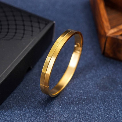 mahi creation Stainless Steel Gold-plated Kada