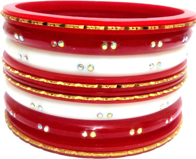 KB Corner Plastic Crystal Bangle Set(Pack of 8)