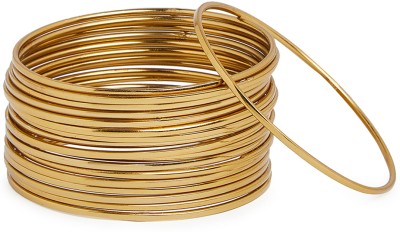 TONIQ Alloy Gold-plated Bangle Set(Pack of 18)