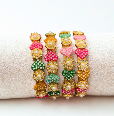 Diyantra Trading Alloy Kada(Pack of 4)