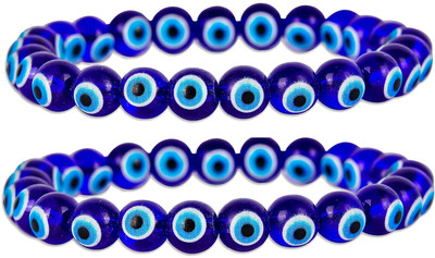 HEALINGGEMS Stone, Crystal, Evil Eye Agate Bracelet(Pack of 2)