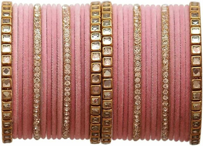 ZADLAXAR Metal Zircon Bangle Set(Pack of 32)