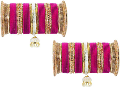 ZULKA Metal Zircon Bangle Set(Pack of 82)