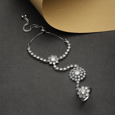 ZENEME Brass Cubic Zirconia Bracelet