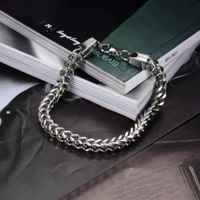 PROVOGUE Metal, Alloy, Stainless Steel Sterling Silver Bracelet