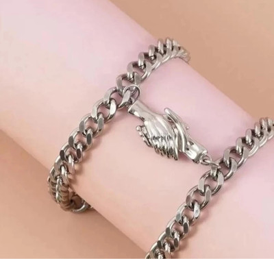 LaraFashion Sterling Silver Bracelet Set(Pack of 2)