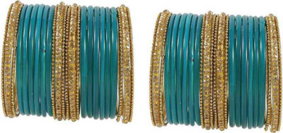 Suhagan Glass Zircon Bangle Set(Pack of 48)