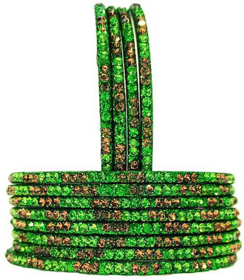 RKGlow Brass Bangle Set(Pack of 12)