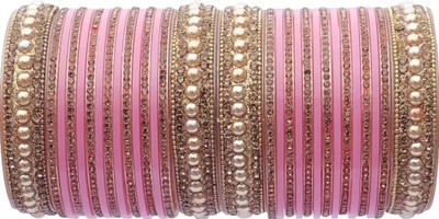 Valya Plastic Cubic Zirconia Bangle Set(Pack of 10)