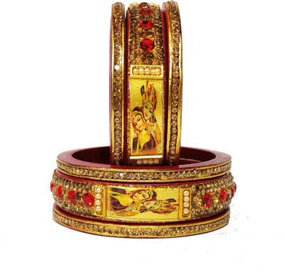 Lahthi Wala Lac Bangle Set(Pack of 6)
