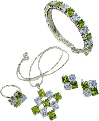 S SUKANYA Brass Rhodium Bracelet Set