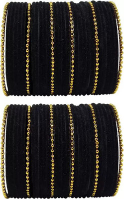 XOZTI Metal, Fabric Bangle Set(Pack of 10)