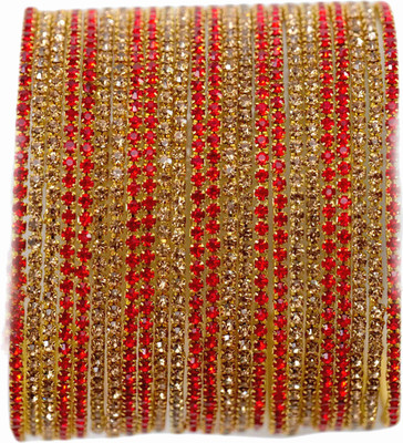 ZULKA Metal Zircon Bangle Set(Pack of 24)