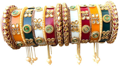 SHABNIKHAR Plastic Zircon Bangle Set(Pack of 2)