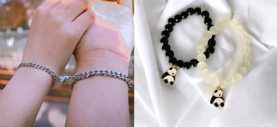 P R Production Brass Charm Bracelet(Pack of 2)
