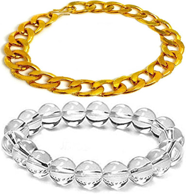 HouseOfCommon Metal, Crystal Bracelet(Pack of 2)