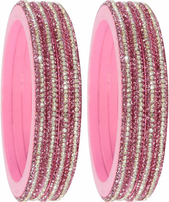 ZULKA Lac Diamond, Zircon Bangle Set(Pack of 8)