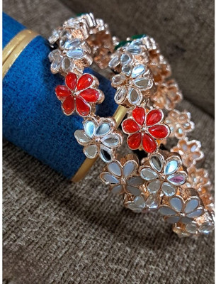 Raddhi Jewels Alloy Gold-plated Bangle Set(Pack of 2)