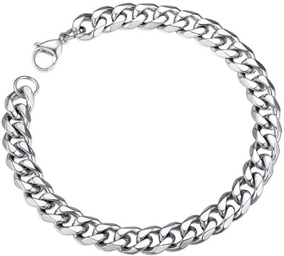 M Men Style Stainless Steel Sterling Silver Bracelet