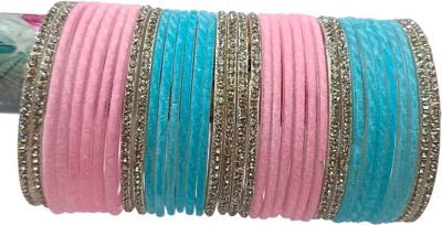 DURGANSH Glass Zircon Bangle Set(Pack of 36)