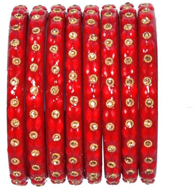 Charu Glass Zircon Kada(Pack of 8)