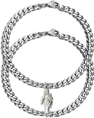 RV jewels Alloy, Stainless Steel Titanium, Silver Bracelet