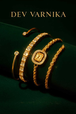 DEV VARNIKA Brass, Alloy Cubic Zirconia Gold-plated Bracelet Set(Pack of 4)