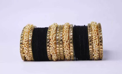 DONERIA Metal Beads Bangle Set(Pack of 36)