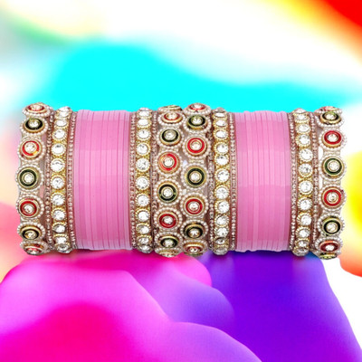 BATUKNATH Plastic Beads, Zircon Gold-plated Chudas(Pack of 36)