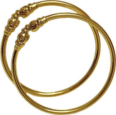 AARISAI Metal Gold-plated Bangle Set(Pack of 2)