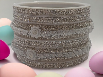devanya crafts Plastic Zircon Bangle Set(Pack of 6)