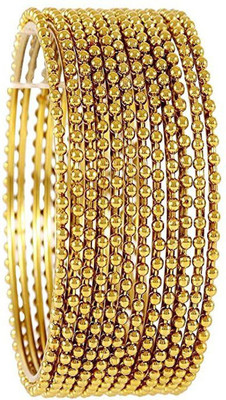OJHA Metal Beads Bangle Set(Pack of 12)