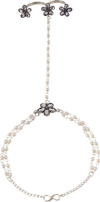 Teejh Alloy Silver Charm Bracelet