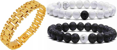 P R Production Brass Charm Bracelet(Pack of 2)