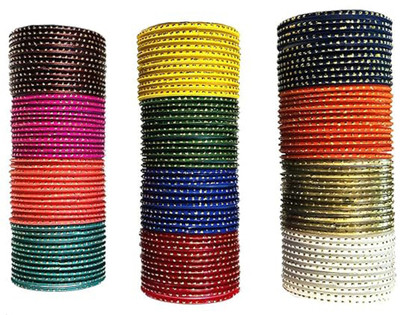 Jay Enterprises Glass Enamel Bangle Set(Pack of 10)