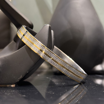 Vinayak Stainless Steel Gold-plated, Silver Coated Kada