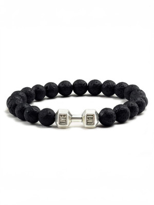 cavine Stone Agate Silver Coated Charm Bracelet