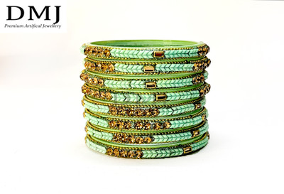 DMJ Glass Bangle Set(Pack of 8)