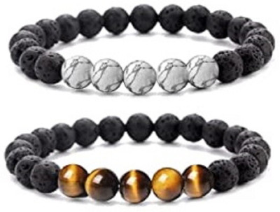 DIVINE SOUVENIRS Stone Beads, Crystal Bracelet(Pack of 2)