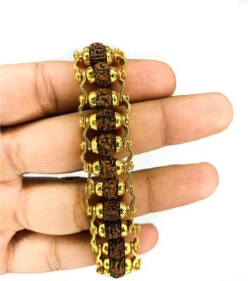 nagaana Brass, Rudraksha Beads Gold-plated Kada