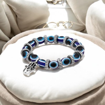 mahi Alloy Beads Rhodium Bracelet