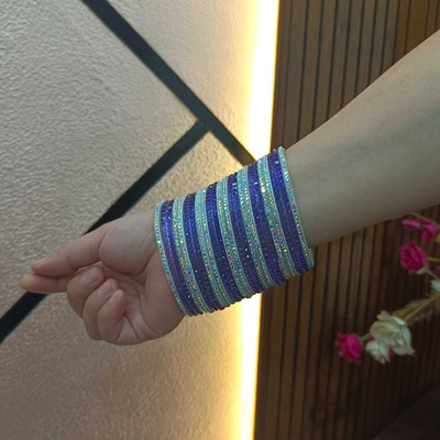 Kaab Glass Bangle Set(Pack of 10)