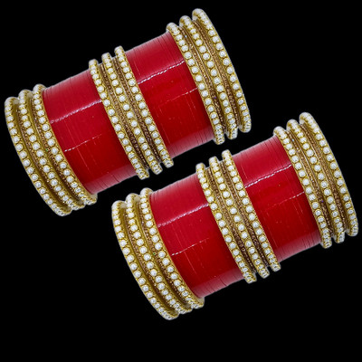 PRETTY GEMS Plastic Zircon Chudas(Pack of 2)
