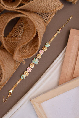 Gopika Creation Alloy Agate Gold-plated Bracelet