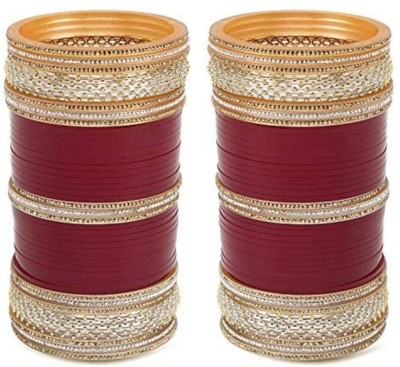 LYBASHINE Plastic Beads, Cubic Zirconia Gold-plated Chudas(Pack of 2)