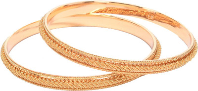 Manikya Copper Gold-plated Bangle Set(Pack of 2)