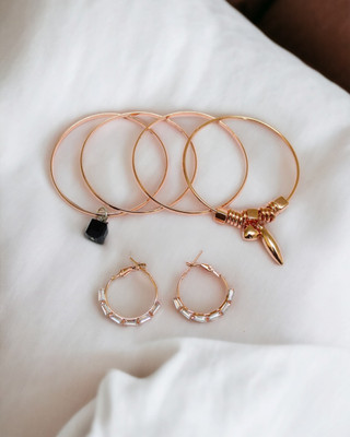 FiftyOne Hub Brass, Alloy Bangle Set(Pack of 6)