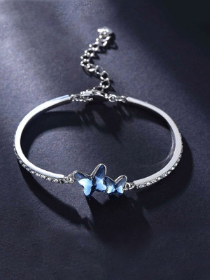 YELLOW CHIMES Alloy Crystal Rhodium Bracelet